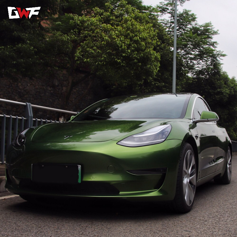 Envoltura de vinilo verde metálico