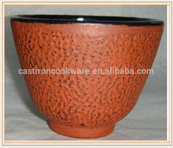 Orange Vegetable Oil Cast Iron Teacup