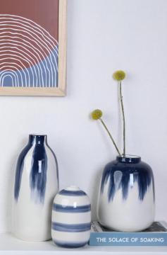 Blue Printing Ceramics Vase