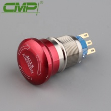 19mm Waterproof Metal Emergency Stop Switch