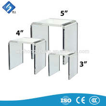 Source One LLC 3,4,5 Inch Acrylic Riser 3 Piece set - WHITE