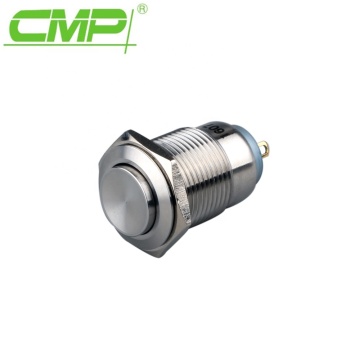 Raised Top Stainless Steel Maintained Push Button Switch
