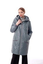 Women's fashionable long faux leather coat