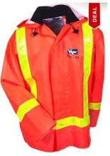 Men's Flame-Resistant High Visibility PVC Work Jacket