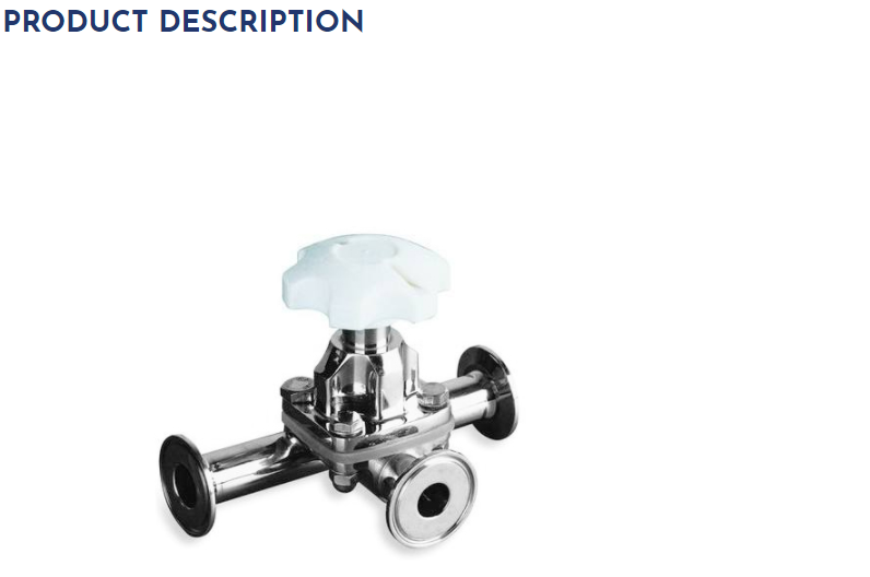 sanitary ordinary tee diaphragm valve