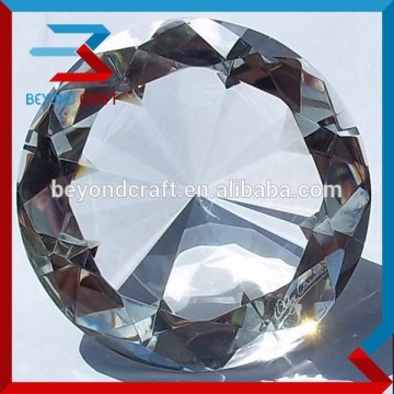 handmade diamond shape glass paperweight ,artificial diamond crystal