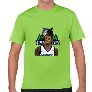 Camiseta de algodão com estampa de basquete