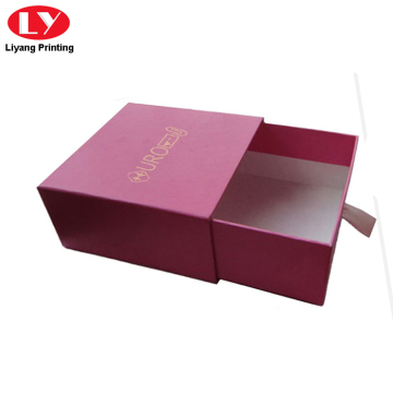 Red cardboard slide drawer jewelry packaging box