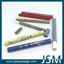 handmade round paper can for incense