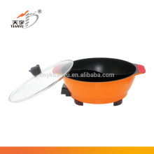 electric skillet with removable silicone handles