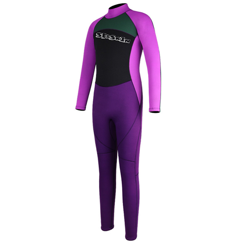 Seaskin Kids Back Zip Long Sleeves Diving Wetsuits