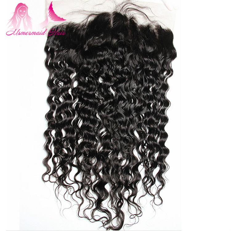 wholesale price virgin brazilian hair natural color double drawn water wave 3 bundles with 13*4 frontal