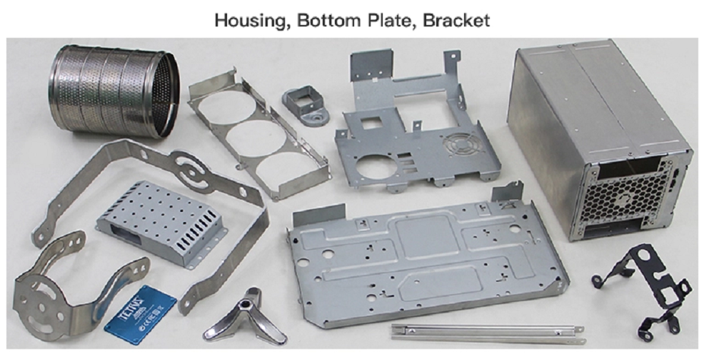Пластина корпуса и металлические детали кронштейна Housing plate and bracket metal parts