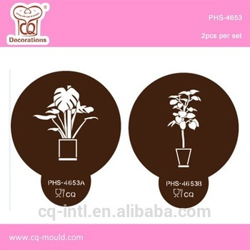 Fast Shipping Royal icing Flower cake stencil top