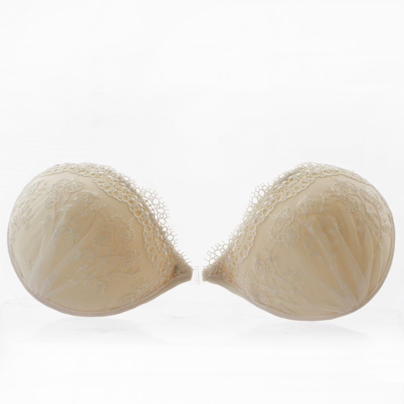 Sticky Adhesive Bra Lace Embroidery Push Up Silicone Strapless Invisible Bra