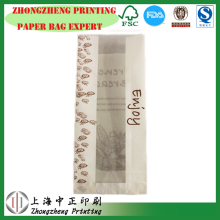 pass FDA kraft paper bread bag, french bread paper bag, bread bag with window