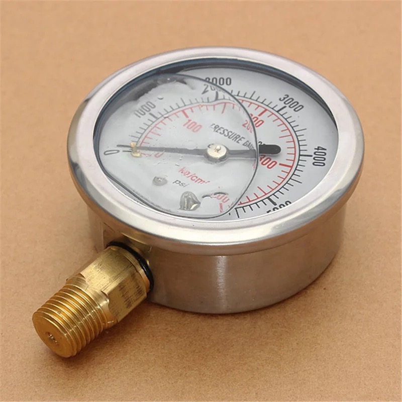 New Arrival High Quality Hydraulic Liquid Filled Pressure Gauge 0-5000 PSI 