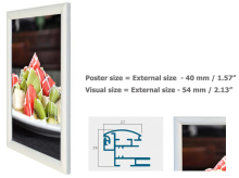 Round Profile snap open led slim light box