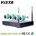 4ch Wifi gerçek zamanlı kablosuz IP kamera 1.3MP 4ch CCTV kiti