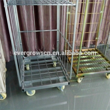Welded 4 Sides Security Roll Cage/Foldable roll cage with wheels/Supermarket storage roll cage