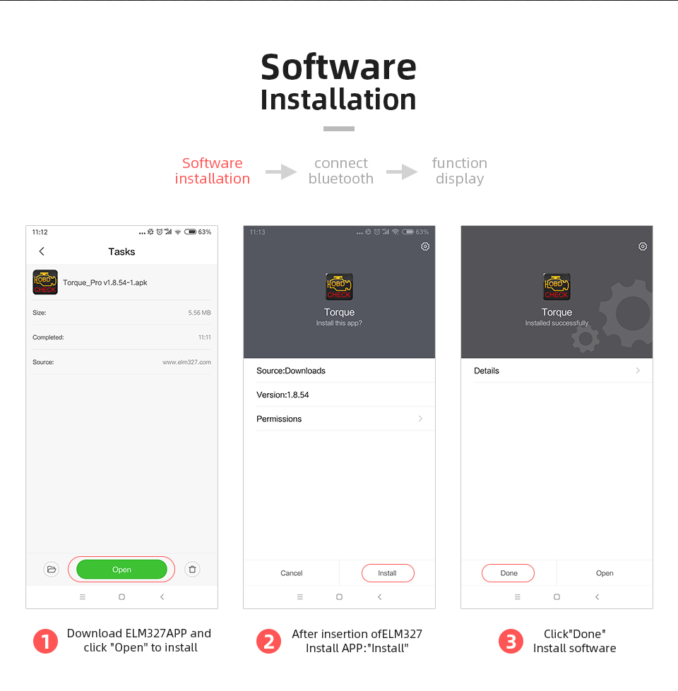 Super Mini OBD2 Auto Code Scanner Elm327 OBD2 V1.5 Elm 327 V 1.5 OBD 2 Elm-327 OBDII Adapter Car Diagnostic Tool
