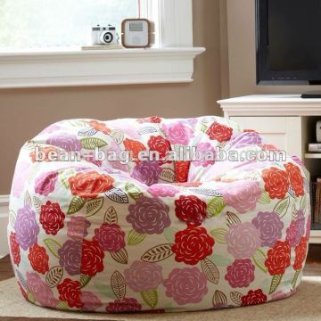 Printed tear drop bean bag sofa chair