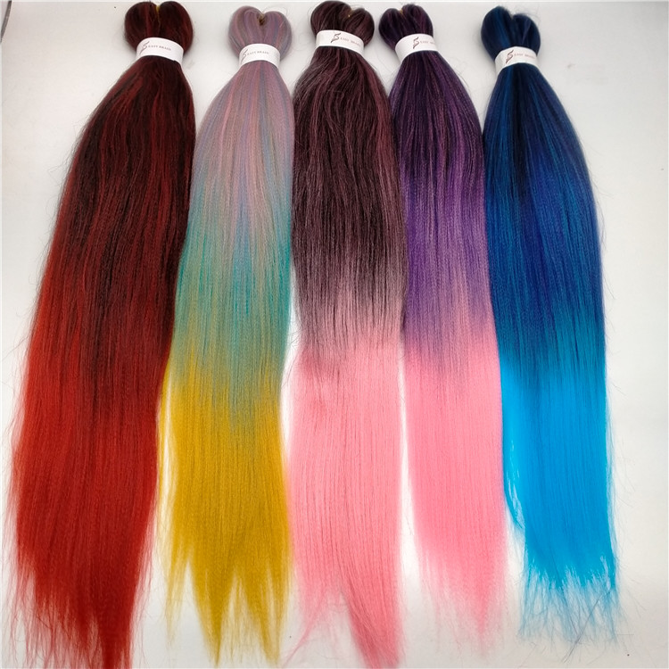 EZ Braids Prestretched Easy Braiding Hair Yaki Jumbo Braids Hot Water Setting Synthetic Hair Extension Wholesale