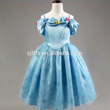 Hot sale New style bule Cinderella costume for party girl fashion Cinderella princess dress