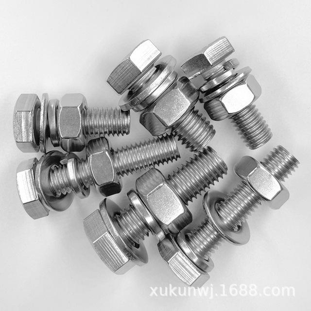 304 din933 hex bolt and nut washer