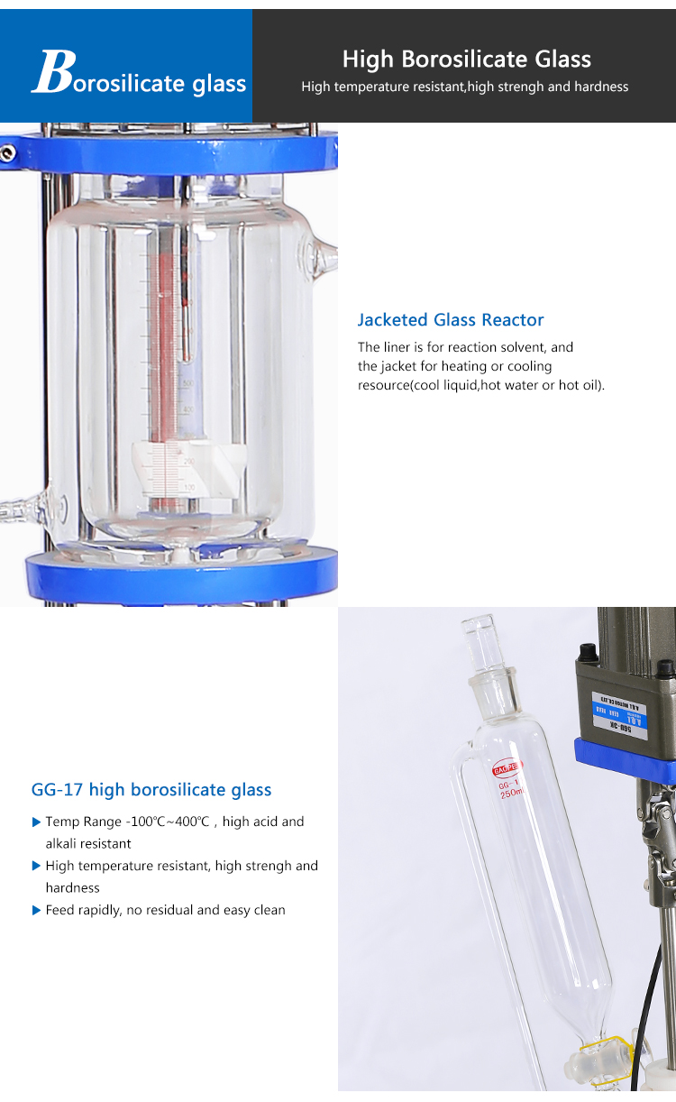  Energy-Saving distiller Glass Chemical Reactor price 3L