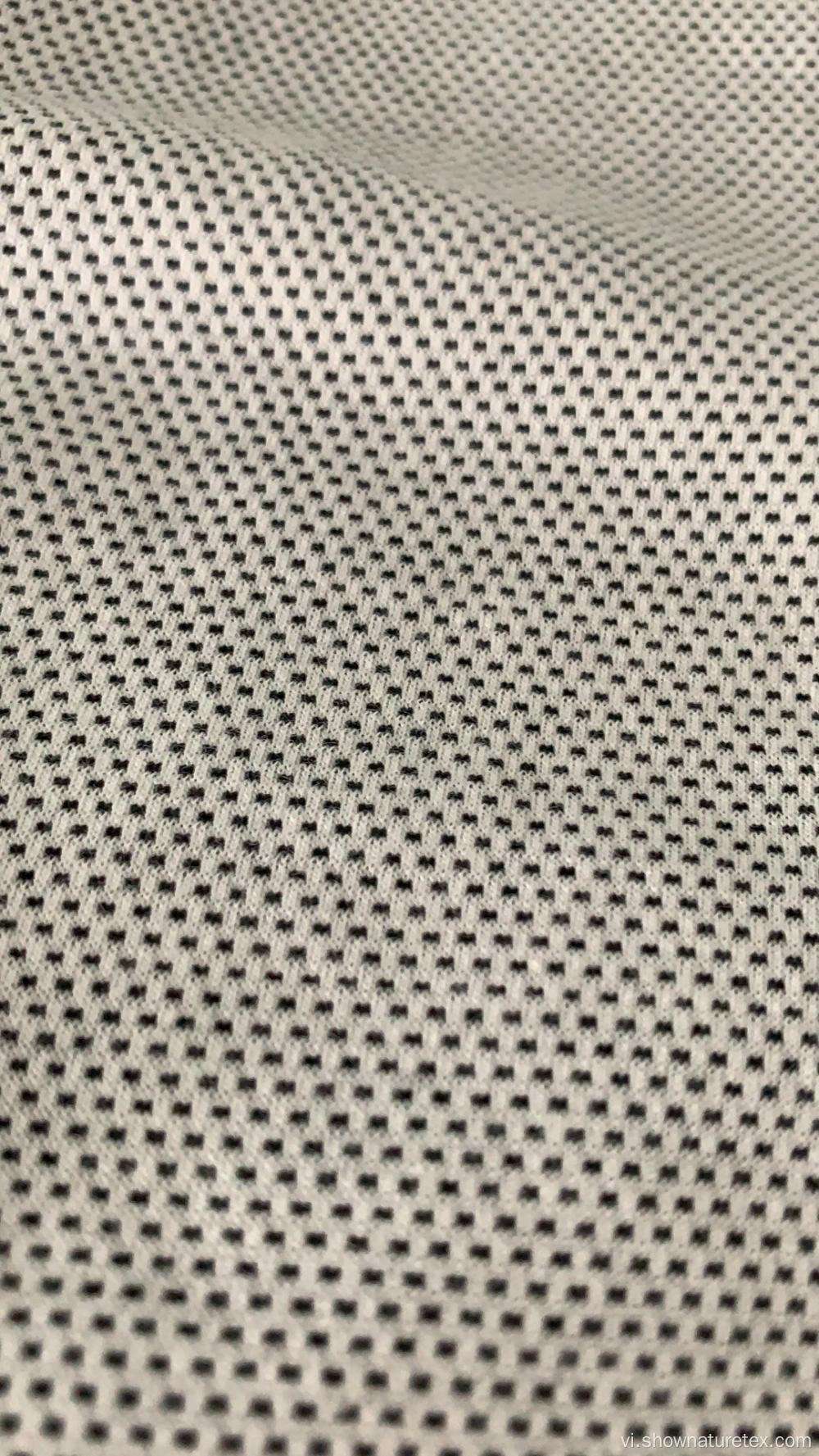 cotton polyester dot đan jersey spandex