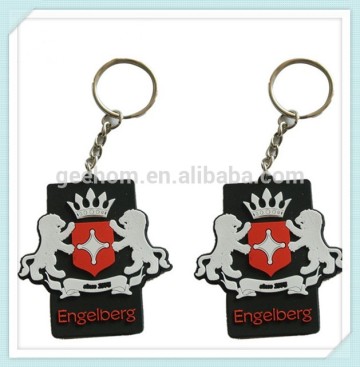 2d custom shaped soft pvc keychain