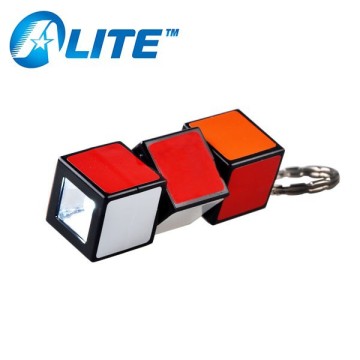 LED New Arrival Modern Design Keyring Magic Cube Shape LED Keyring