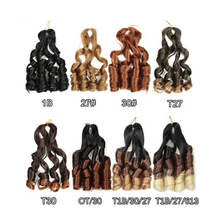 Spiral Loose Curls Wave Crochet Braids Hair Wavy Synthetic Braiding Hair French Curl Braids Extensions