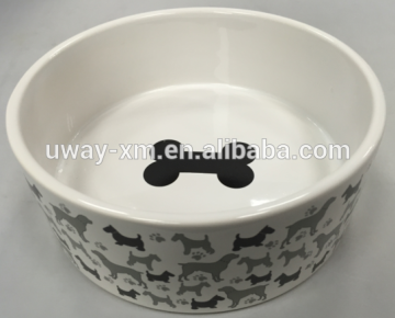 Dogs pattern ceramic bowl for pets
