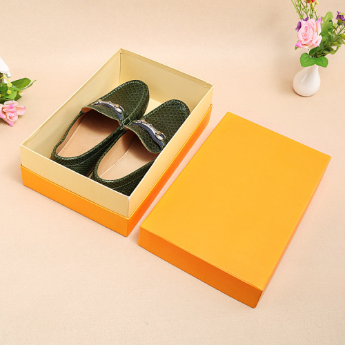 Caja de zapatos de envasado de regalo de cartón personalizado con tapa