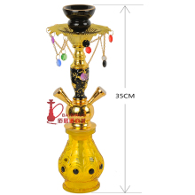 mini portable Indian design porcelain glass hookah