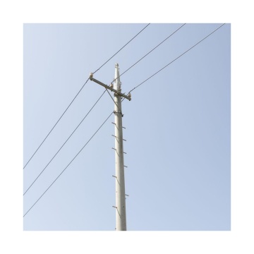 30ft to 40ft Octagonal Galvanized Steel Transmission Poles for Overhead Power Lines