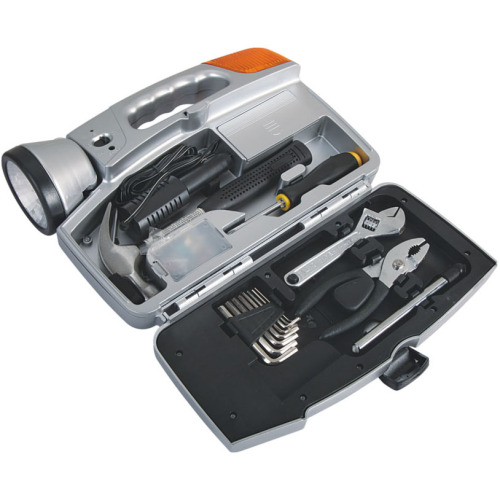 LED light professional household hand tool box set