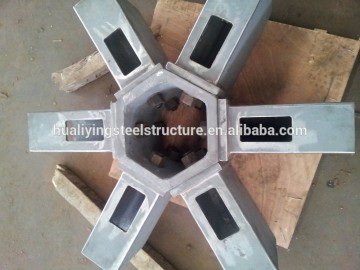 Node connector for steel space frame
