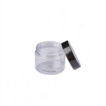 plastic cosmetic cream jar with screw lid