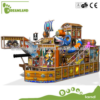 Pirateship themed children commercial indoor playground equipment