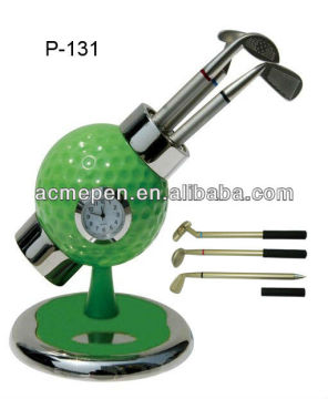 Mini golf style ball pen with Mini Golf Bags