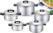 10pcs Aluminum stock pot with lids - polish cooking pot