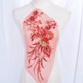 Χρυσό Beaded Lace Applique 3D Flower Embroidery patch