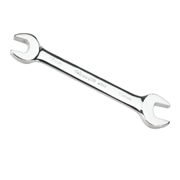 Professional Double Open End Spanner Wrench Set - Chrome Finish