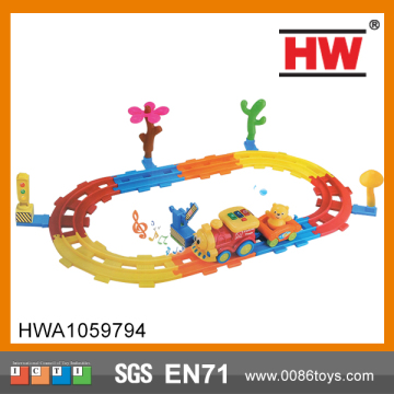 railway train set funny plastic race track