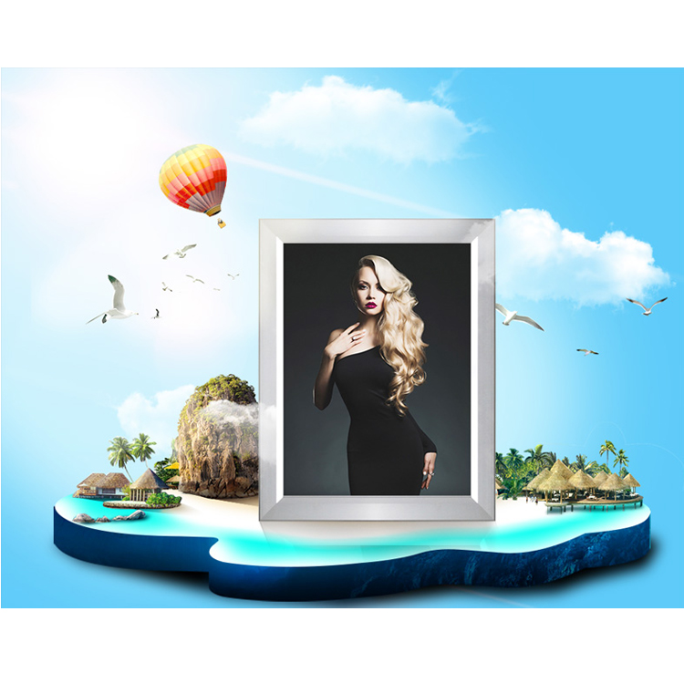 Type Advertising Display Board Aluminum Frame Magic Mirror Sensor Led Light Box A2 Size for China Manu Edgelight Hot Sale Indoor