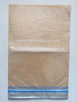 Kraft And Plastic Envelope With Zipper