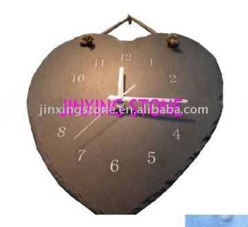 Heart-shaped Slate Wall Clock